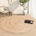 Round Circle Natural Fiber Area Rug Floor tapete